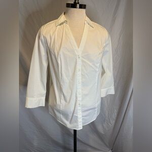 Lane Bryant White Women's Button Down Shirt